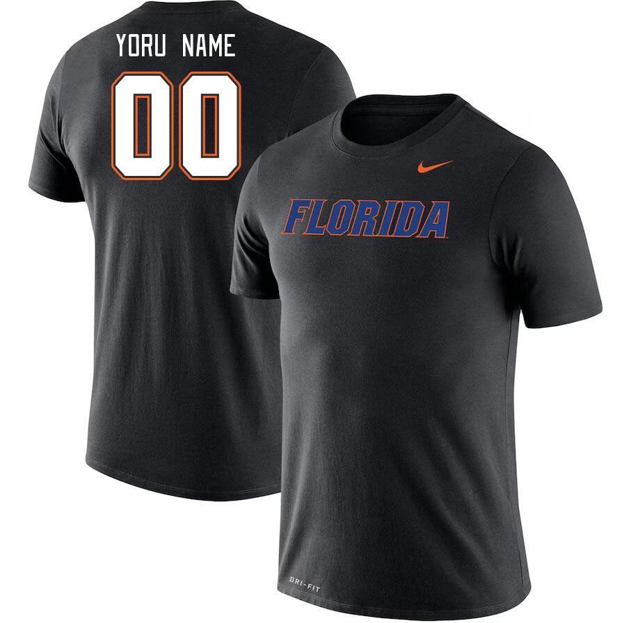 Custom Florida Gators Name And Number College Tshirt-Black